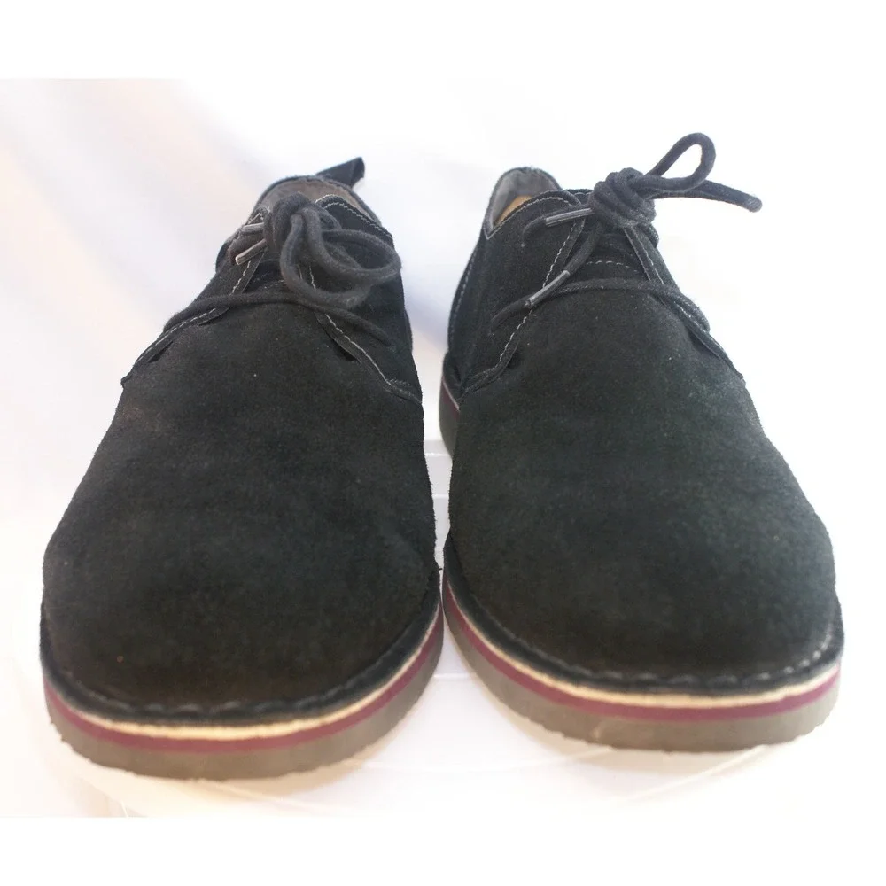 Propet Mens‎ MCX022S Black Suede Leather Oxford Lace Up Shoes Size 13 M